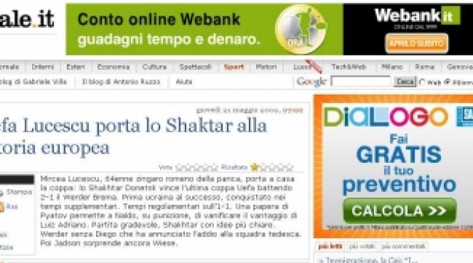 il giornale tiganul lucescu duce sahtior la prima victorie europeana