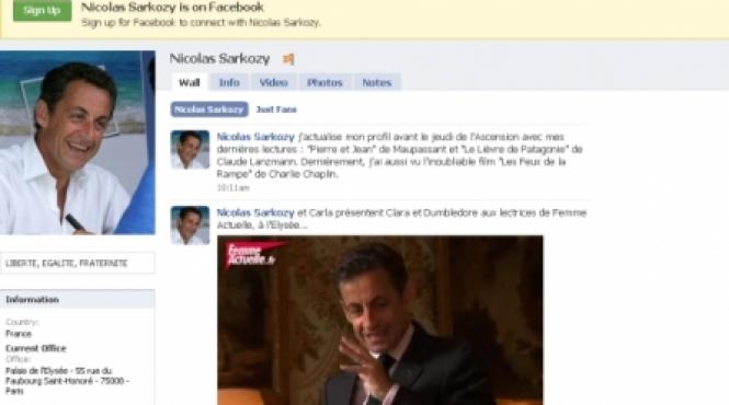 nicolas sarkozy si a lansat un nou profil pe facebook