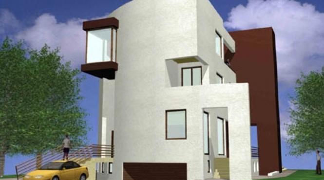 locuinta unifamiliala moderna in linii curbe