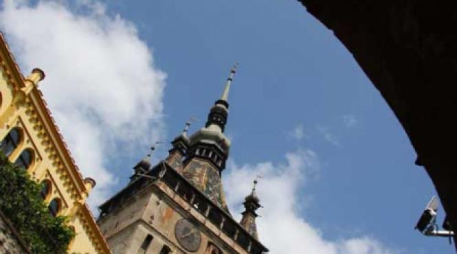 sighisoara privire din turnul cu ceas