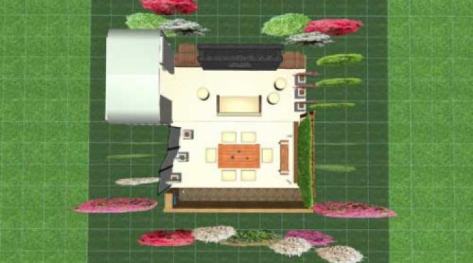 terasa amenajata in stil modern