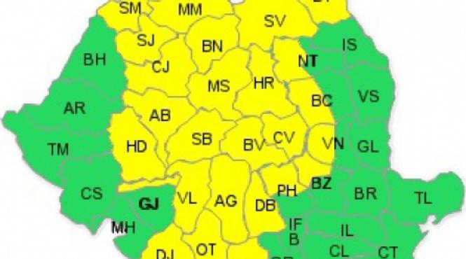 cod galben de ploi si vijelii intre orele 11 00 si 23 00