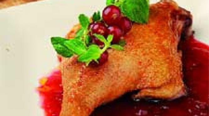 pulpa de rata cu sos de coacaze