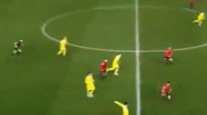 video gol fabulos marcat de spaniolul cani de la mijlocul terenului