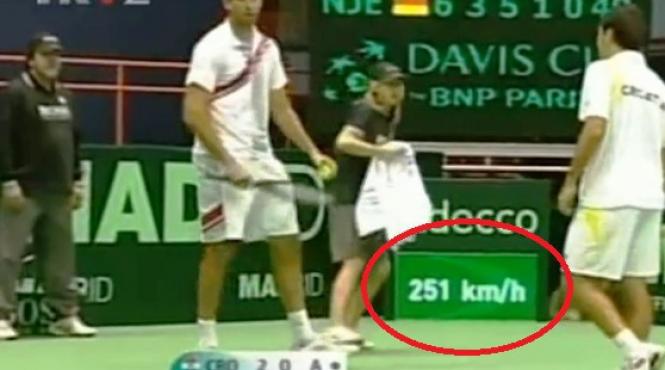 video ivo karlovic a batut recordul de viteza la serviciu 251 km h
