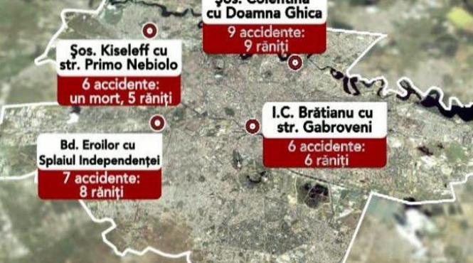 harta celor mai periculoase intersectii din capitala