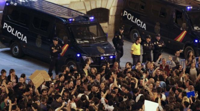 proteste masive la madrid