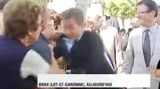 nicolas sarkozy atacat de un barbat intr un oras din sudul frantei