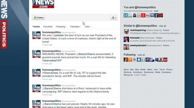 hackerii l au omorat pe obama prin intermediul fox news chiar de ziua americii