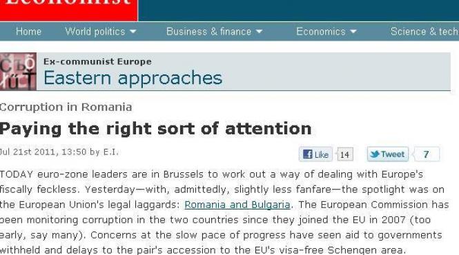 the economist coruptia din scolile romanesti nu este inclusa in mecanismul de monitorizare al ue