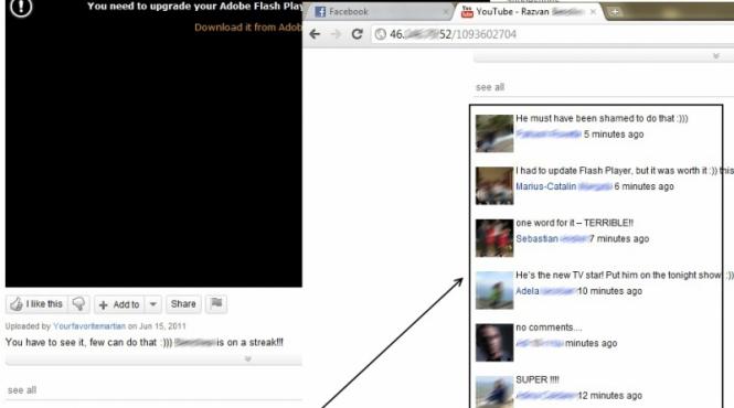 un virus de facebook te pacaleste ca esti vedeta pe youtube