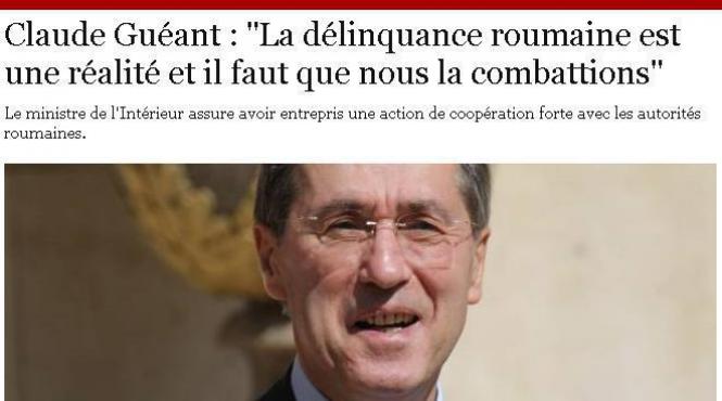 ministrul francez de interne vrea sa atace delincventa romaneasca
