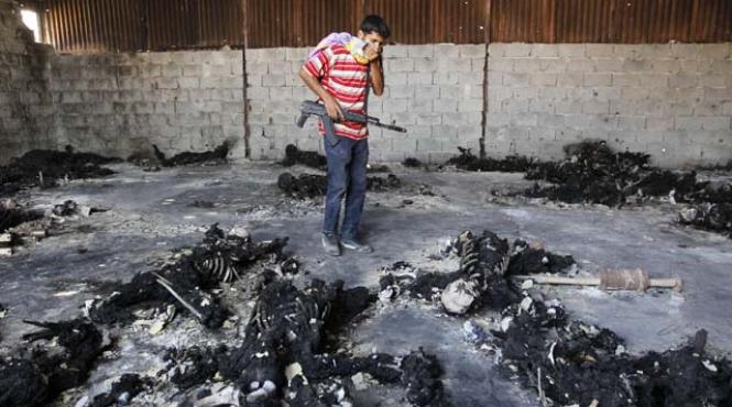 zeci de corpuri arse gasite in apropiere de tripoli