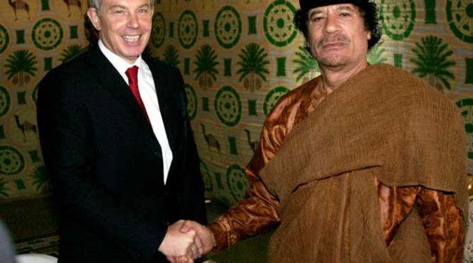 consilierul blair si fugarul gaddafi o mascarada cu iz occidentala