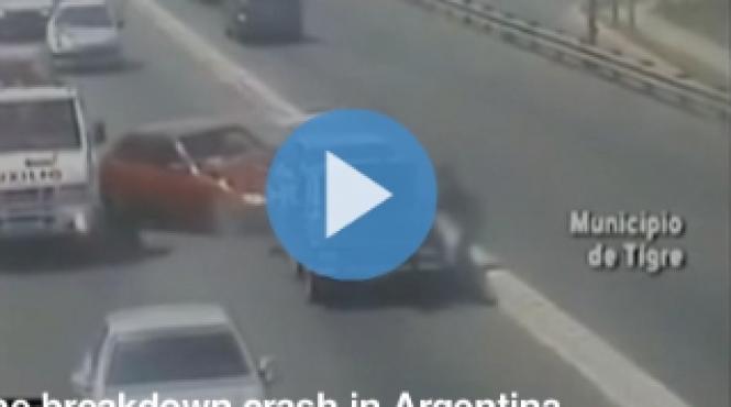 spectaculos accident pe o autostrada din argentina video