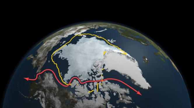 nasa grosimea stratului de gheata din oceanul arctic aproape de un nou minim video