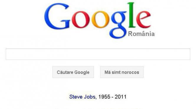 google ii aduce un omagiu lui steve jobs pe pagina sa principala