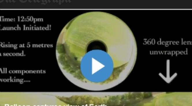 ocolul panoramic al pamantului intr un balon meteorologic video