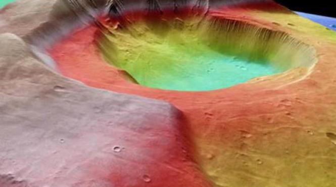 frumusete martiana vulcanul curcubeu gigantul de pe planeta rosie