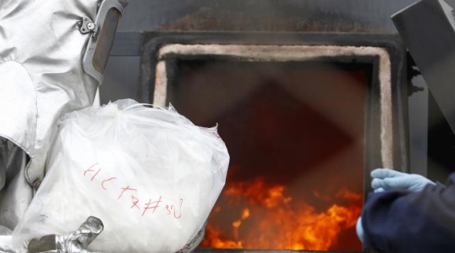 politistii au distrus 520 de kilograme de droguri confiscate in ultimii 10 ani