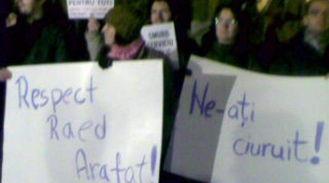 miting de sustinere pentru raed arafat la cluj