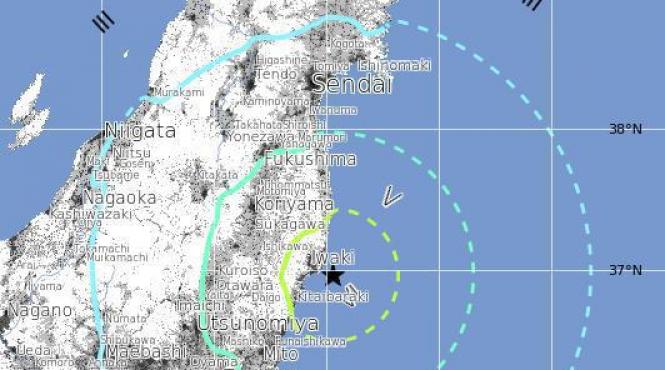 cutremur cu magnitudinea de 5 7 in apropiere de fukushima nu a fost emisa alerta de tsunami