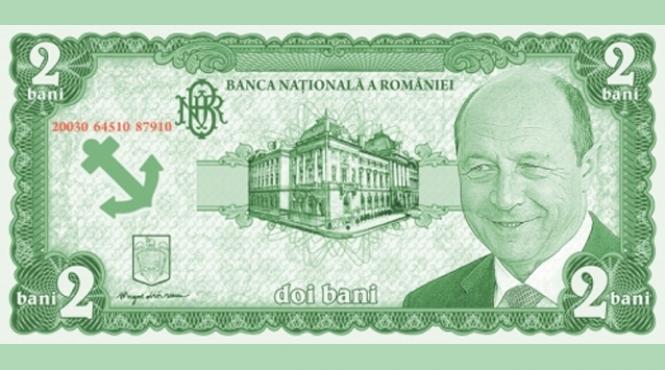 bancnota de doi bani cu traian basescu un succes pe retelele de socializare