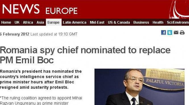 presa internationala spionul sef al romaniei nominalizat in locul premierului demisionar emil boc