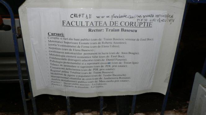 facultatea de coruptie rector traian basescu vezi toate cadrele si cursurile manifest piata universitatii