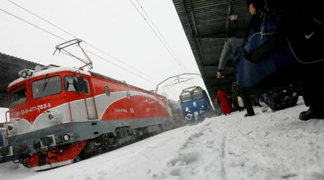 214 trenuri anulate din cauza ninsorii si a viscolului vezi situatia actualizata a traficului feroviar