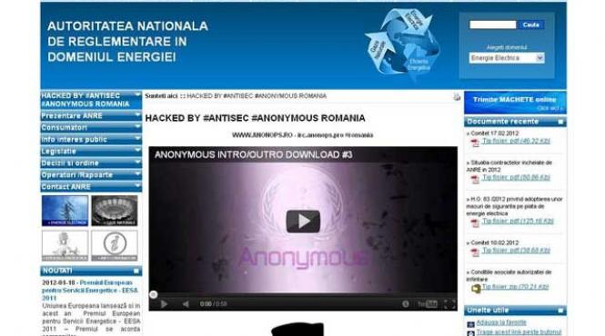 hackerii antisecro atac informatic asupra site ului anre