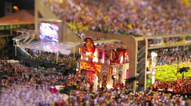 video carnavalul de la rio in miniatura ce tehnici de filmare au fost folosite pentru a reda evenimentul la scara mica