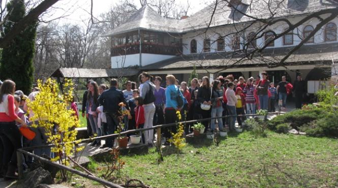 muzeul satului rupt in bucati de copiii de mall