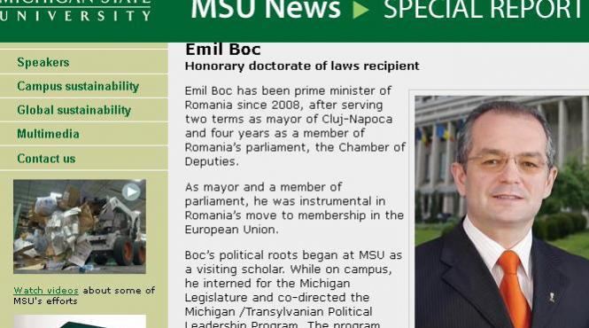 doctor in drept in sua boc va primi titlul onorific de la michigan state university