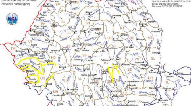 cod galben de inundatii in urmatoarele 24 de ore vezi comunicatul institutului de hidrologie
