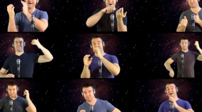 video tema muzicala din star wars realizata vocal din 90 de inregistrari si 300 de ore de productie