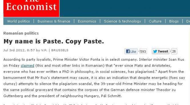 the economist despre victor ponta my name is paste copy paste