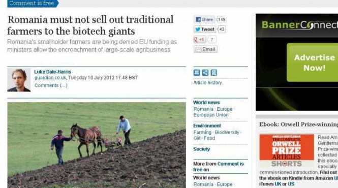 the guardian fermieri romani nu va vindeti pamanturile companiilor straine