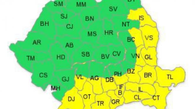 cod galben de canicula in capitala si 20 de judete de miercuri pana vineri