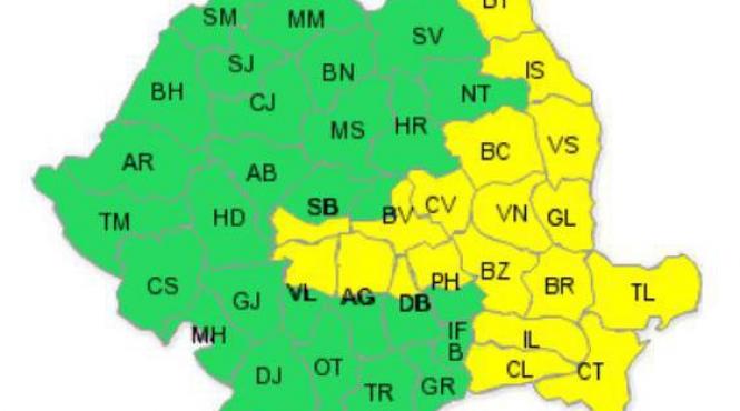 atentionare cod galben de vant puternic in 19 judete vezi zonele vizate si prognoza meteo pana joi
