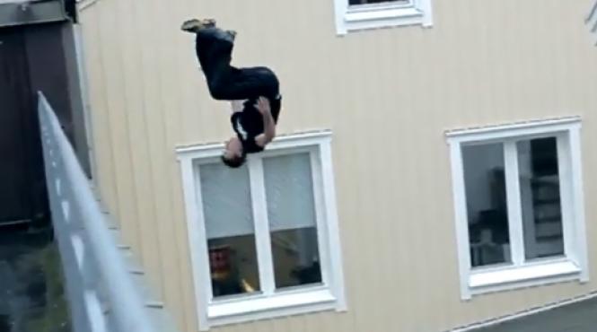 cursa aproape mortala vezi cazatura unui freerunner din suedia care ar putea ramane infirm pe viata video