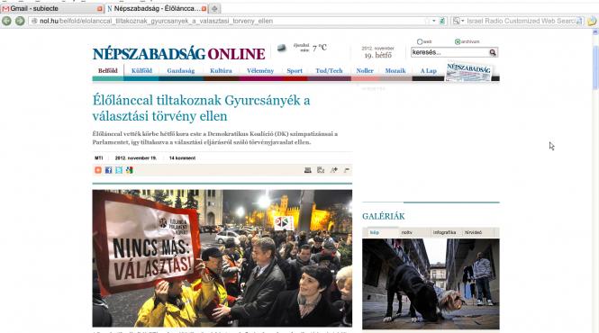 lant uman in jurul parlamentului de la budapesta