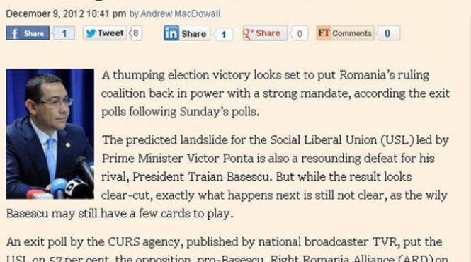 financial times victoria usl este zdrobitoare dar vicleanul basescu inca mai poate avea cateva carti de jucat