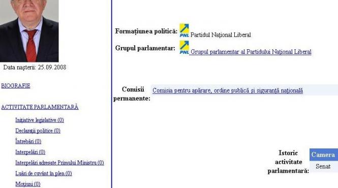 gafa pe site ul senatului corneliu dobritoiu a implinit doar 4 anisori iar daniel barbu are doar cateva zile