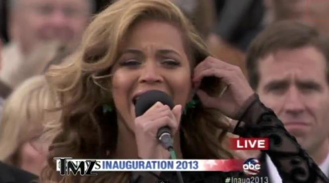 beyonce acuzata ca a facut playback la ceremonia de investire a lui barack obama video