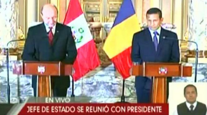 traian basescu botezat presedintele guvernului roman de o televiziune peruviana