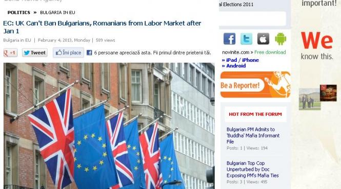 comisia europeana marea britanie nu le poate interzice romanilor sa lucreze pe teritoriul sau din 2014