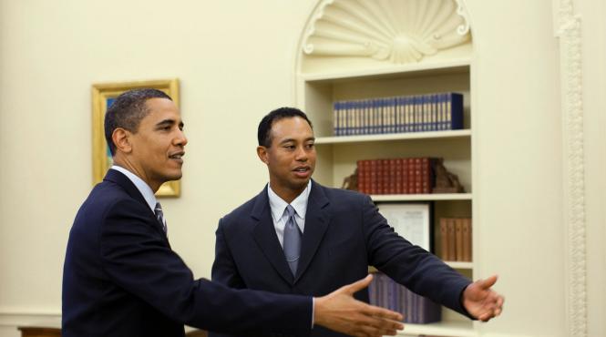 obama a facut echipa cu tiger woods vezi impotriva cui au jucat