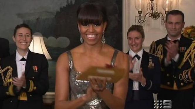 michelle obama duplex video la oscar prima doamna a americii a anuntat premiul pentru cel mai bun film video