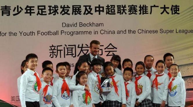 david beckham ambasador al super ligii de fotbal chineze
